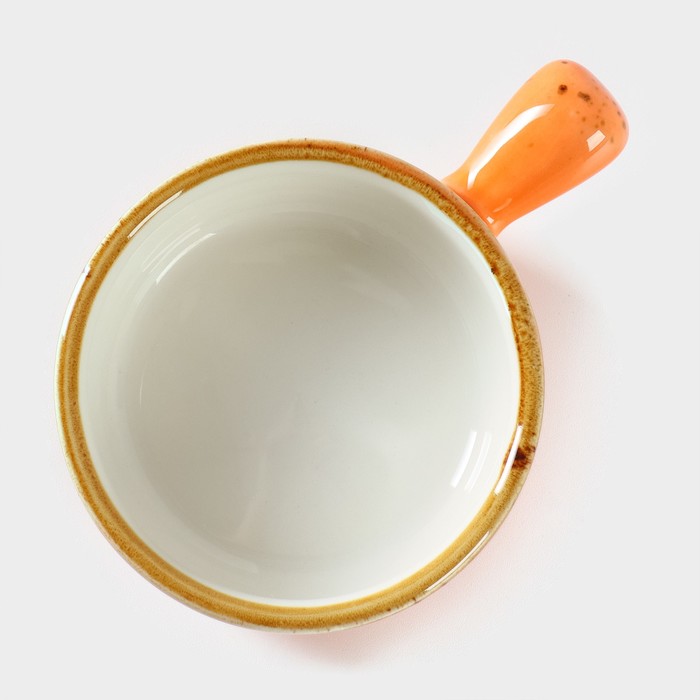 Кокотница фарфоровая Magistro «Церера», 100 мл, d=7,5 см, цвет оранжевый - фото 1927833252