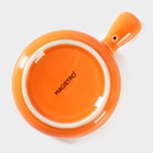 Кокотница Magistro «Церера», 80 мл, d=7.5 см, фарфор, оранжевая - Фото 5