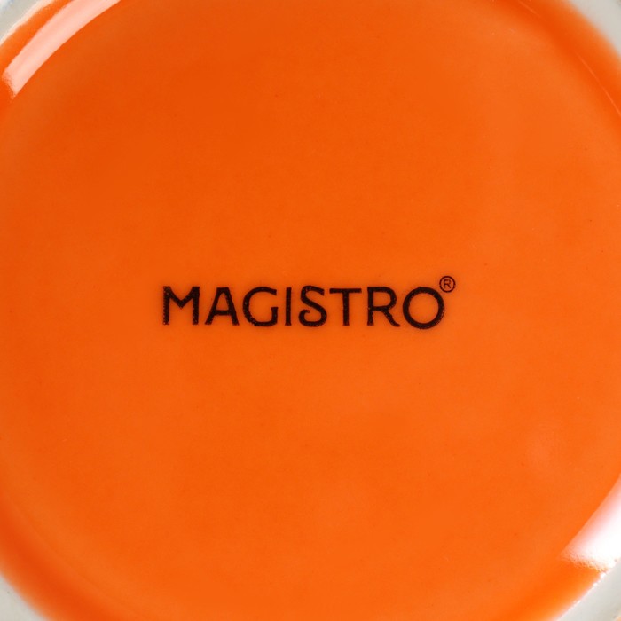 Кокотница фарфоровая Magistro «Церера», 100 мл, d=7,5 см, цвет оранжевый - фото 1927833255
