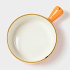 Кокотница Magistro «Церера», 500 мл, d=15 см, фарфор, оранжевая - Фото 4