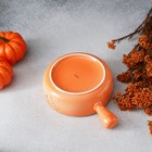 Кокотница фарфоровая Magistro «Церера», 500 мл, d=15 см, цвет оранжевый - фото 4344595