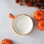 Кокотница Magistro «Церера», 500 мл, d=15 см, фарфор, оранжевая - Фото 6