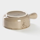 Кокотница Magistro «Церера», 100 мл, d=7.5 см, фарфор, коричневая - Фото 4