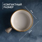 Кокотница Magistro «Церера», 500 мл, d=15 см, фарфор, коричневая - Фото 3