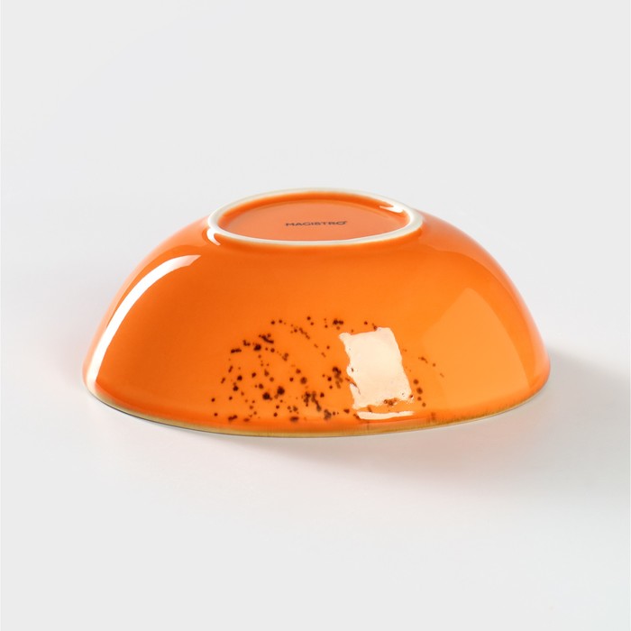 Салатник фарфоровый Magistro «Церера», 440 мл, 15,3×13 см, цвет оранжевый - фото 1908835192