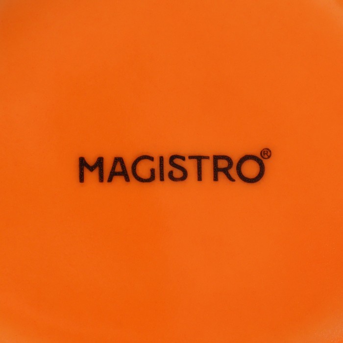 Салатник фарфоровый Magistro «Церера», 440 мл, 15,3×13 см, цвет оранжевый - фото 1908835194