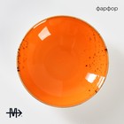 Салатник Magistro «Церера», 400 мл, d=16.2 см, фарфор, оранжевый - Фото 2