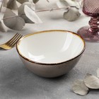 Салатник Magistro «Церера», 440 мл, 15.3×13 см, фарфор, коричневый - Фото 1