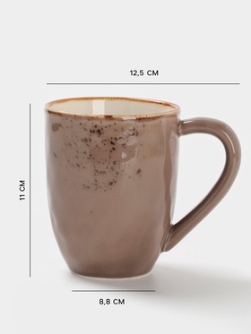 Кружка Magistro «Церера», 400 мл, фарфор, коричневая