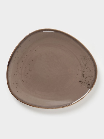 Блюдо для подачи Magistro «Церера», 18×15.6 см, фарфор, коричневое