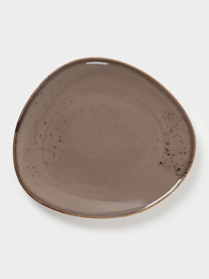 Блюдо для подачи Magistro «Церера», 18×15.6 см, фарфор, коричневое - Фото 1