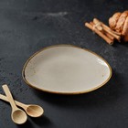 Блюдо для подачи Magistro «Церера», 18×15.6 см, фарфор, коричневое - Фото 5