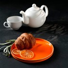 Тарелка фарфоровая с бортиком Magistro «Церера», d=20 см, цвет оранжевый - Фото 5