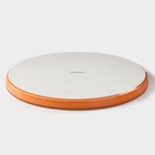 Тарелка Magistro «Церера», d=25.5 см, с бортиком, фарфор, оранжевая - Фото 3