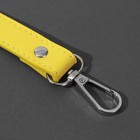 Ручка для сумки из экокожи, с карабинами, 125 × 1,8 см, цвет жёлтый - фото 6538548