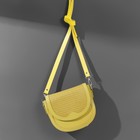 Ручка для сумки из экокожи, с карабинами, 125 × 1,8 см, цвет жёлтый - фото 7107016
