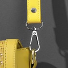 Ручка для сумки из экокожи, с карабинами, 125 × 1,8 см, цвет жёлтый - Фото 5