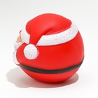 Шар пищащий для собак «Дед Мороз», виниловый, 8.5×8 см - Фото 3