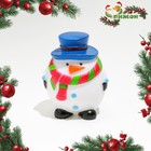 Игрушка для собак «Снеговик», 6.7×8.5 см, пищащая, винил, белая - Фото 1