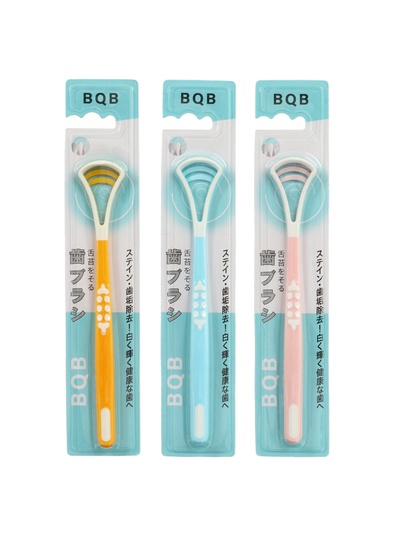 Скребок для чистки языка COBQB пластиковый, микс