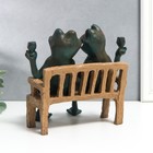 Сувенир полистоун "Два лягушонка с бокалами, на скамейке" 20х16х21 см - фото 21481573