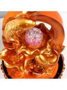 Фонтан настольный с подсветкой «Золотые карпы», от сети, 20×20×27 см 7338647