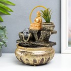 Фонтан настольный "Будда с цветком" 16х16х22 см - Фото 3
