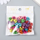 Набор бусин для рукоделия и плетения «Арт Узор. Яркие сердца с английскими буквами», 20 г, пластик, 1×1 см  (артикул 7338702)  большой выбор товаров оптом и в розницу по низким ценам с доставкой