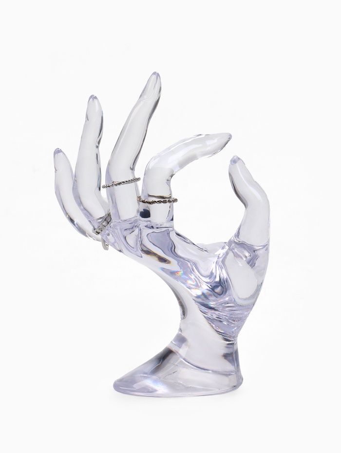 Подставка для украшений «QF. Рука», 10.5×8×16 см, прозрачная - Фото 1