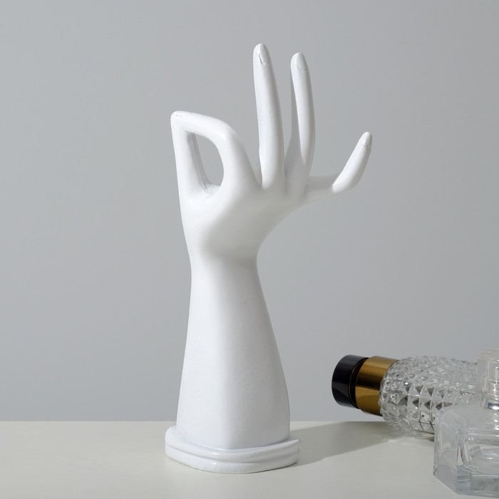 Подставка для украшений «Рука» 9×7,5×20, цвет белый - фото 1905926893
