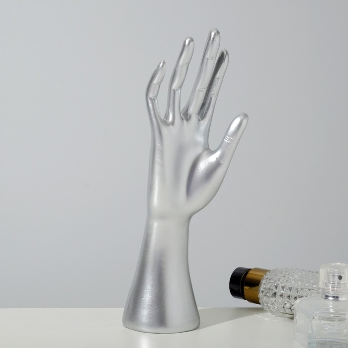 Подставка для украшений «Рука» 7,5×6×24 см, цвет серебро - фото 1904465394