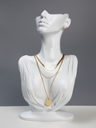 Бюст для украшений QF, 18×8×32 см, отверстие в ухе, белый - Фото 3