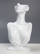 Бюст для украшений QF, 18×8×32 см, отверстие в ухе, белый - Фото 4