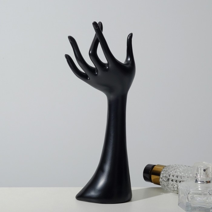 Подставка для украшений "Рука" 9,5 х 7 х 24, цвет чёрный - фото 1927833504