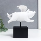 Сувенир полистоун "Белый свин с крыльями" 18х8х17 см - Фото 1
