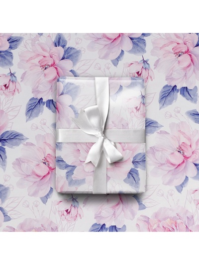 Бумага упаковочная глянцевая «Нежные цветы», 70 х 100 см