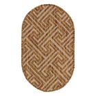 Ковёр«Эко», овальный, 50×80 см, 100% полипропилен, джут - Фото 1