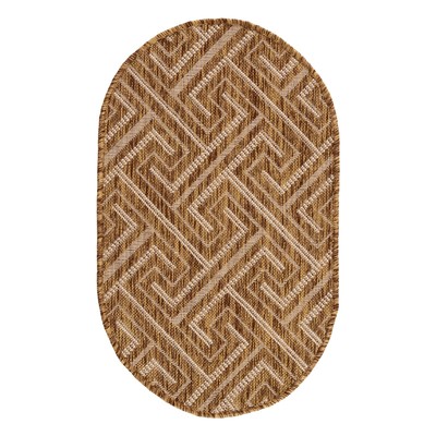 Ковёр«Эко», овальный, 50×80 см, 100% полипропилен, джут