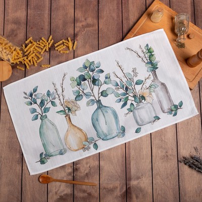 Полотенце «Этель» Flower mood, 40×73 см, 100% хлопок, репс 210 г/м²