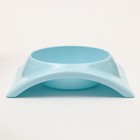 Миска пластиковая изогнутая 400 мл, 19,5 х 16,8 х 5 см, голубая - Фото 3