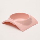Миска пластиковая, 19,5 х 16,8 х 5 см, розовая - Фото 1