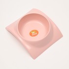 Миска пластиковая, 19,5 х 16,8 х 5 см, розовая - Фото 2