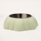 Миска металлическая на пластиковом основании, 21 х 21 х 6 см, зелёная - фото 35367641