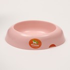 Миска пластиковая округлая, 20 х 4,5 см, 0,6 л, розовая - Фото 1