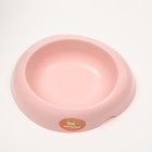 Миска пластиковая округлая, 20 х 4,5 см, 0,6 л, розовая - Фото 2