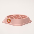Миска "Медленное кормление", от переедания, 20 х 20 х 4,5 см, розовая - Фото 3