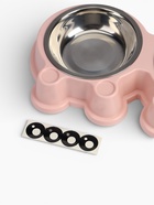 Миска двойная, 27.8×15.5×4 см, на пластиковой основе, металл, розовая - Фото 8