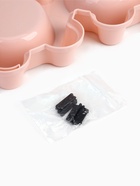 Миска двойная, 27.8×15.5×4 см, на пластиковой основе, металл, розовая - Фото 9