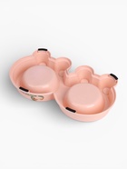 Миска двойная, 27.8×15.5×4 см, на пластиковой основе, металл, розовая - Фото 10