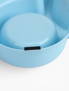 Миска двойная, 28×17.3×5 см, на пластиковом основании, металл, голубая  (артикул 7333824)  большой выбор товаров оптом и в розницу по низким ценам с доставкой